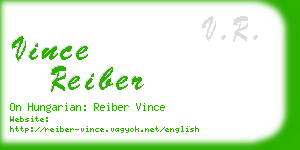 vince reiber business card